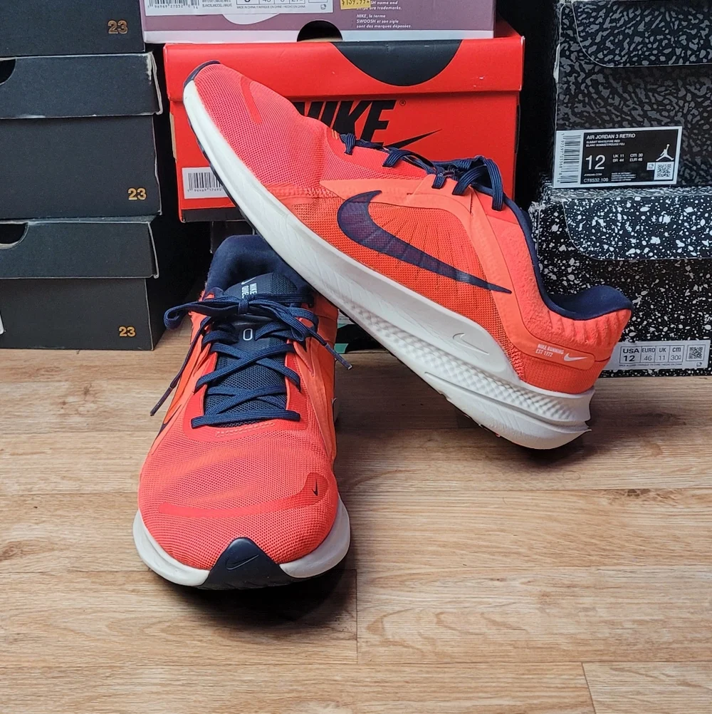 Nike Men Quest 5 Bright Crimson Obsidian DD0204 600 Size 13